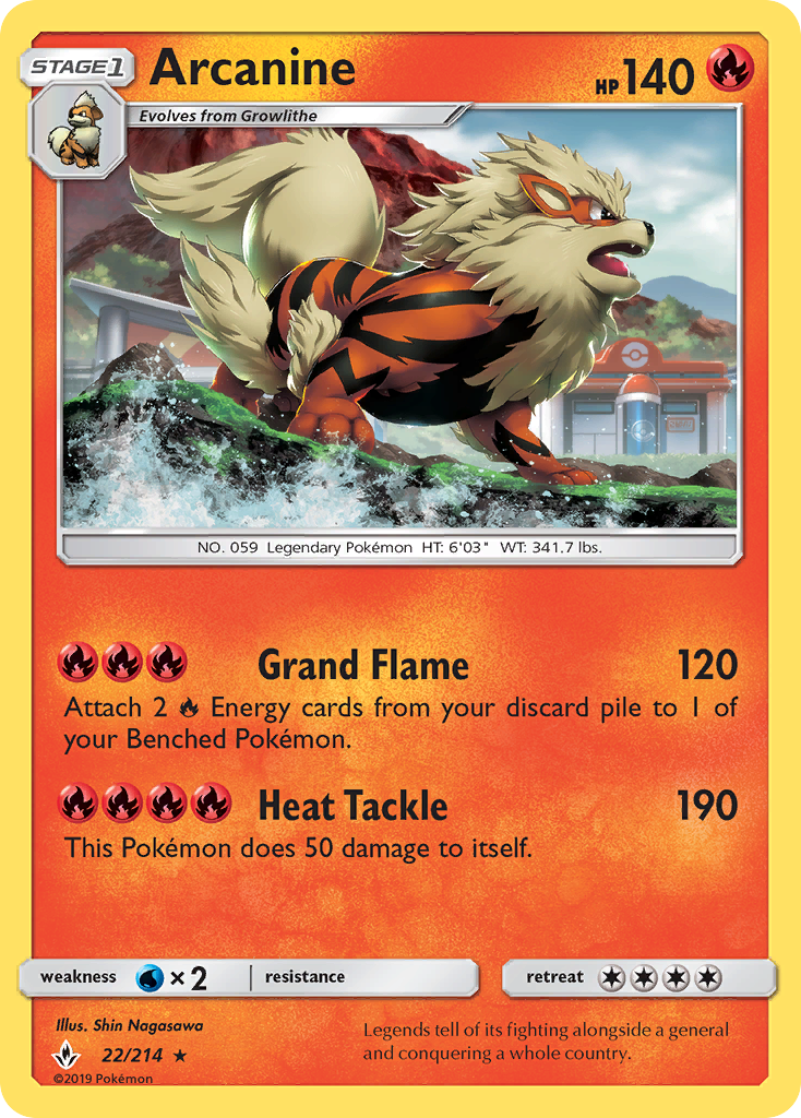 Arcanine (22/214) [Sun & Moon: Unbroken Bonds] | Devastation Store