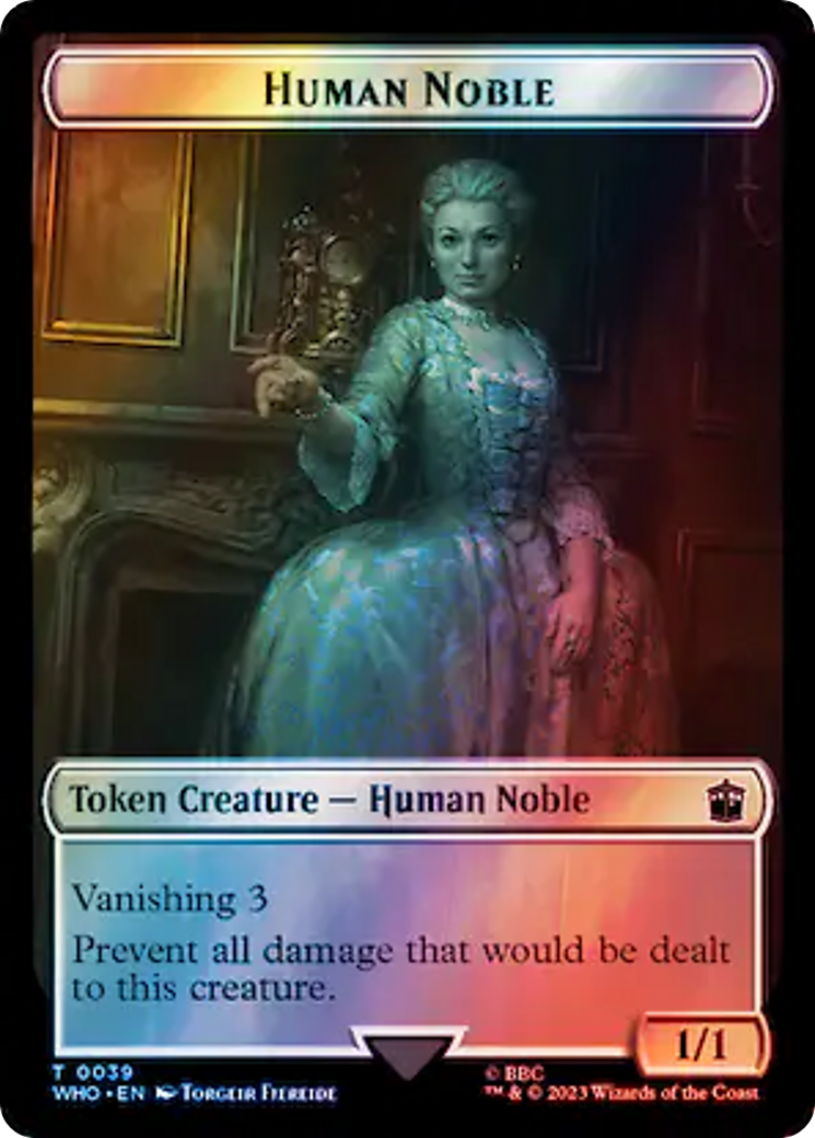 Human Noble // Treasure (0062) Double-Sided Token (Surge Foil) [Doctor Who Tokens] | Devastation Store