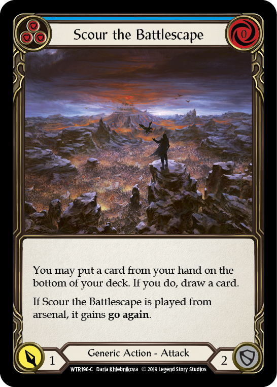 Scour the Battlescape (Blue) [WTR196-C] Alpha Print Rainbow Foil - Devastation Store | Devastation Store