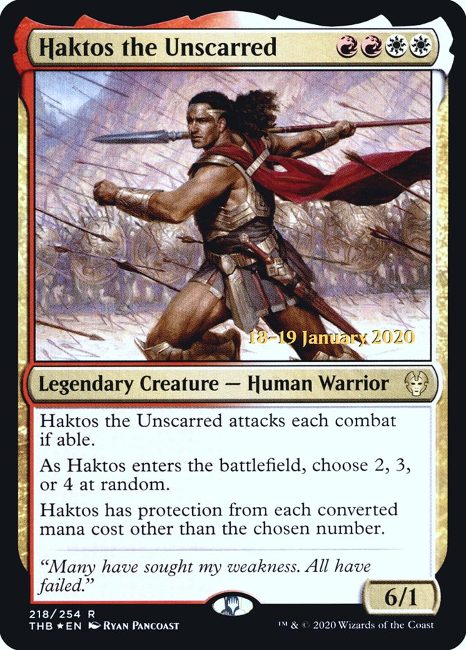 Haktos the Unscarred [Theros Beyond Death Prerelease Promos] | Devastation Store