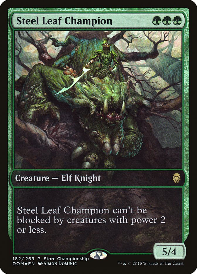 Steel Leaf Champion (Store Championship) [Dominaria Promos] - Devastation Store | Devastation Store