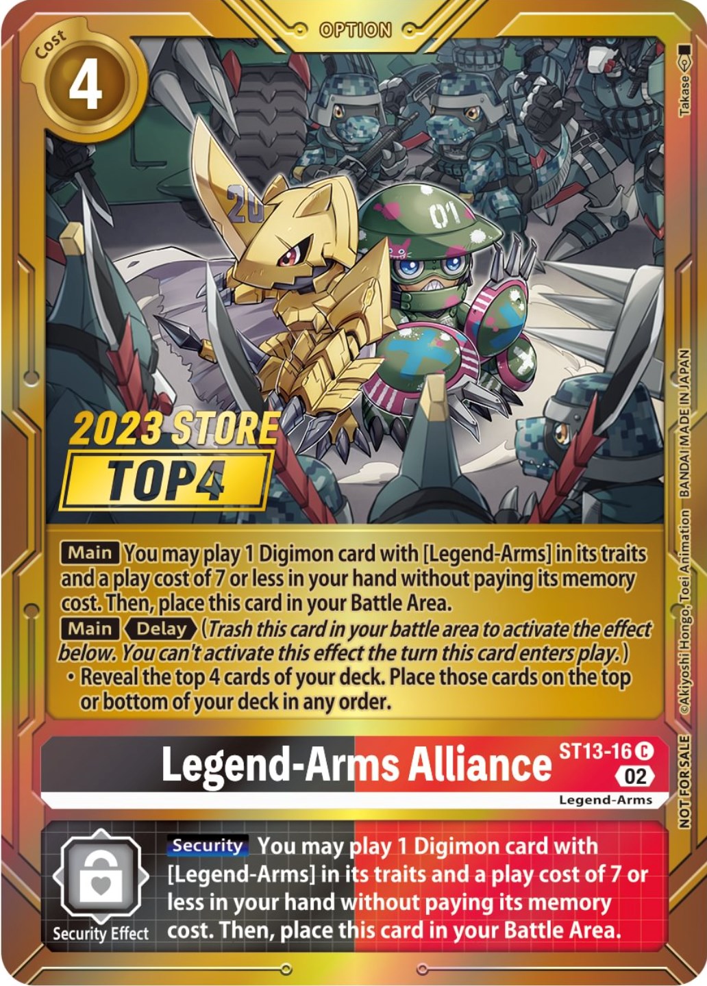 Legend-Arms Alliance [ST13-16] (2023 Store Top 4) [Starter Deck: Ragnaloardmon Promos] | Devastation Store