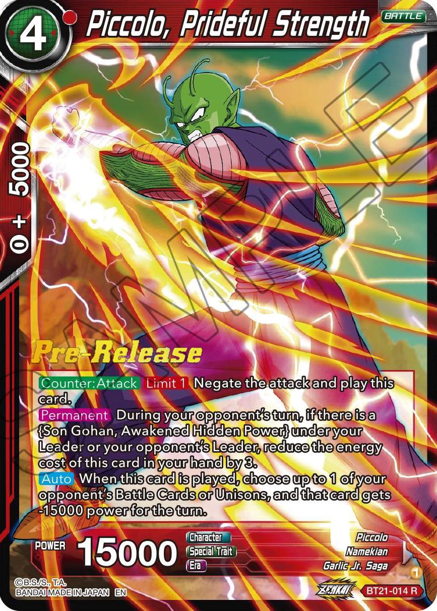 Piccolo, Prideful Strength (BT21-014) [Wild Resurgence Pre-Release Cards] | Devastation Store