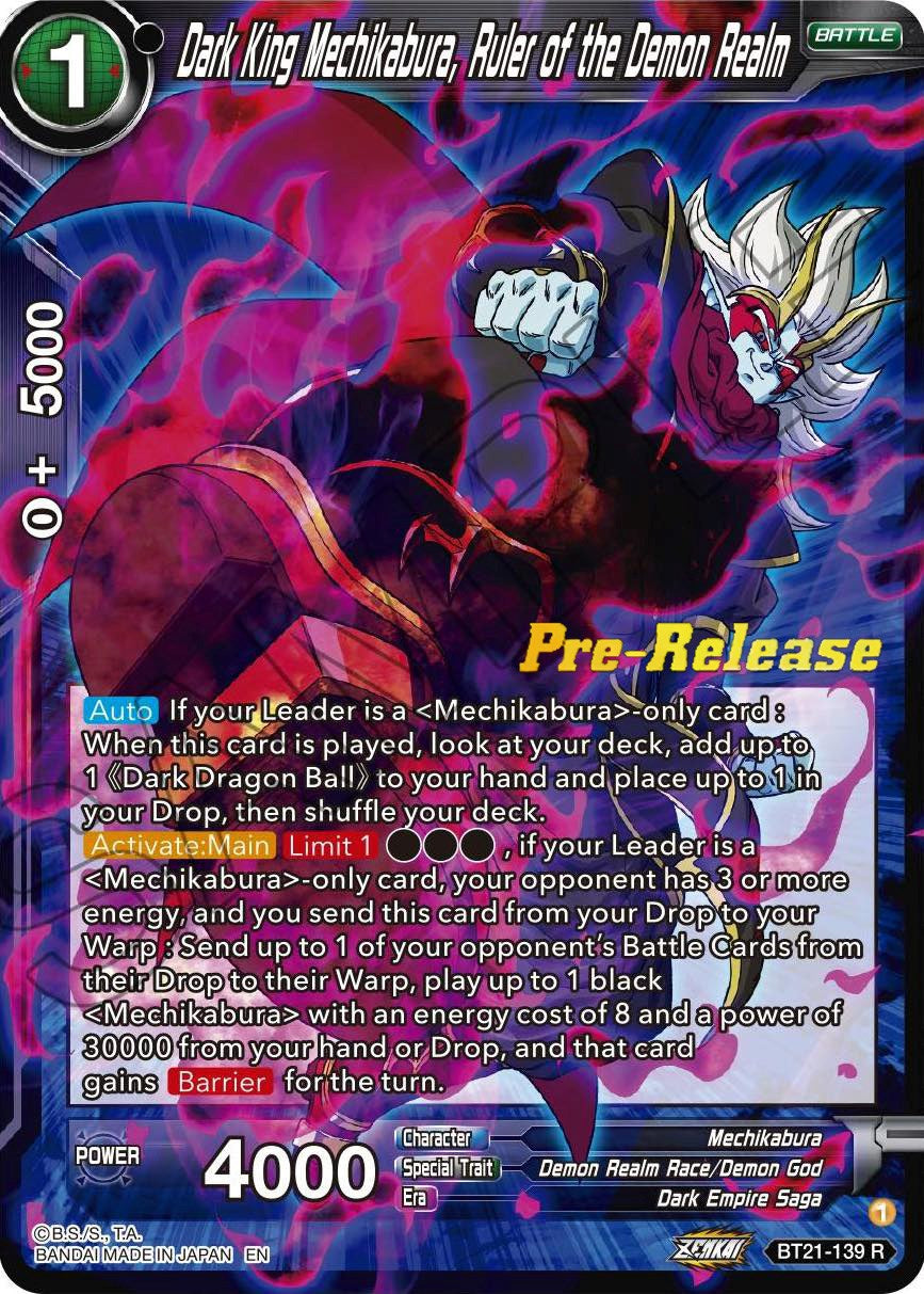 Dark King Mechikabura, Ruler of the Demon Realm (BT21-139) [Wild Resurgence Pre-Release Cards] | Devastation Store