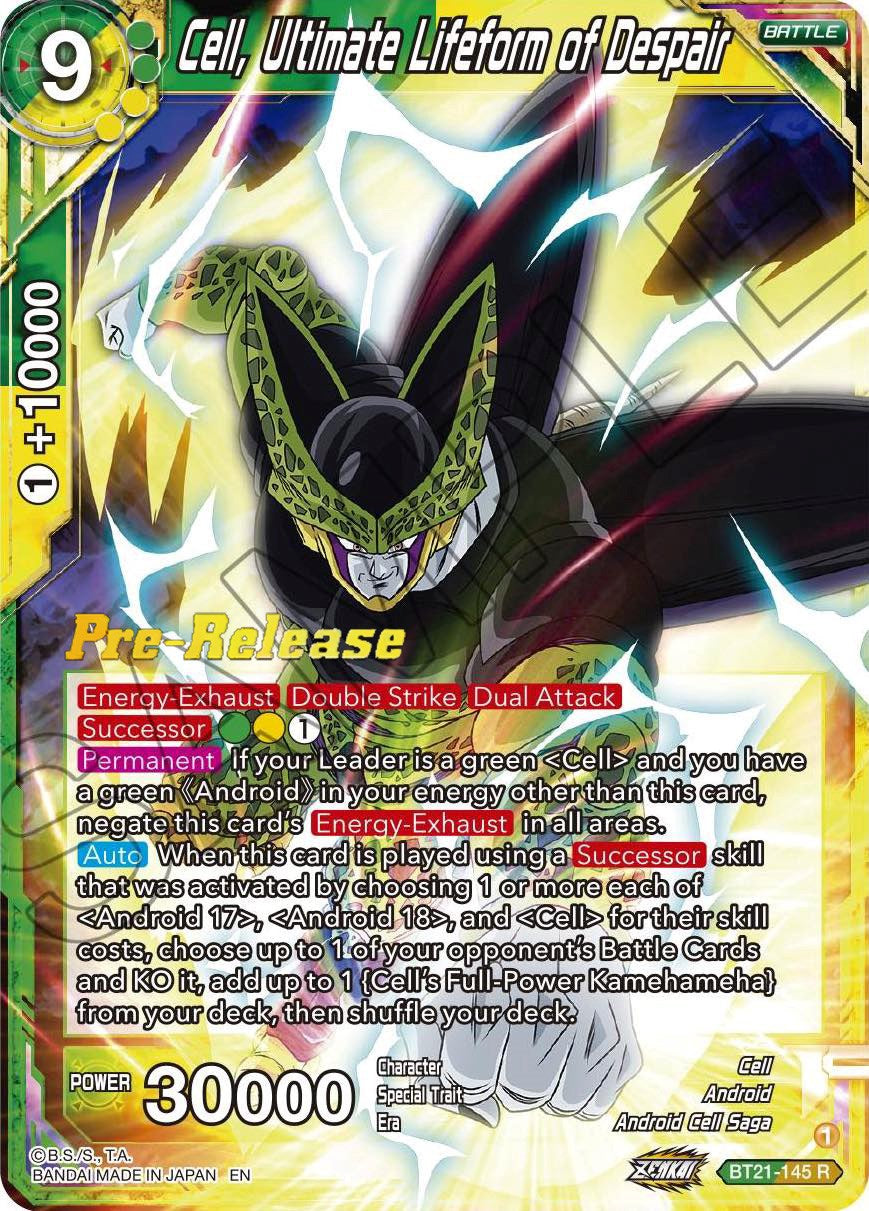 Cell, Ultimate Lifeform of Despair (BT21-145) [Wild Resurgence Pre-Release Cards] | Devastation Store