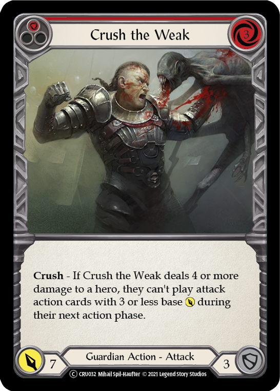 Crush the Weak (Red) [CRU032] Unlimited Normal | Devastation Store