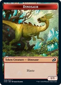 Dinosaur // Human Soldier (004) Double-sided Token [Ikoria: Lair of Behemoths Tokens] | Devastation Store