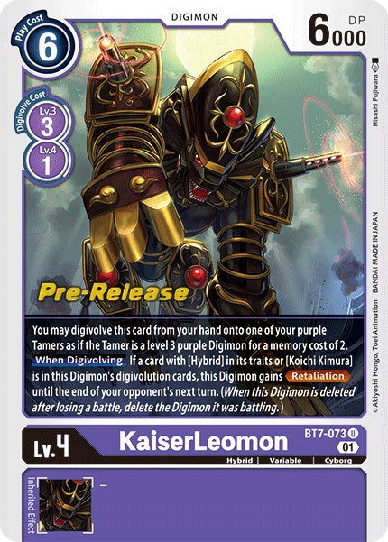 KaiserLeomon [BT7-073] [Next Adventure Pre-Release Cards] | Devastation Store