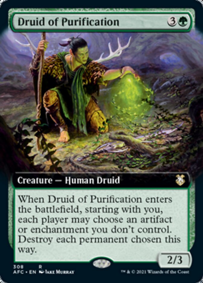Druid of Purification (Extended) [Dungeons & Dragons: Adventures in the Forgotten Realms Commander] | Devastation Store