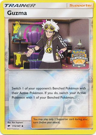 Guzma (115/147) (League Promo) [Sun & Moon: Burning Shadows] | Devastation Store