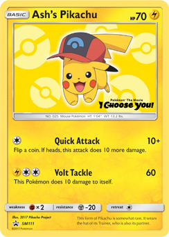 Ash's Pikachu (SM111) [Sun & Moon: Black Star Promos] | Devastation Store