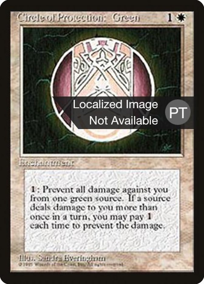 Circle of Protection: Green [Fourth Edition (Foreign Black Border)] | Devastation Store