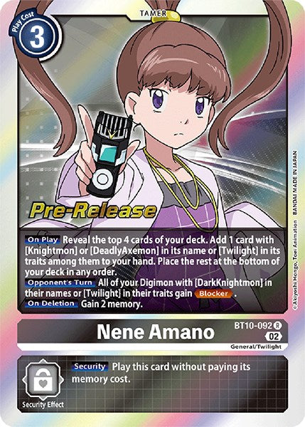 Nene Amano [BT10-092] [Xros Encounter Pre-Release Cards] | Devastation Store
