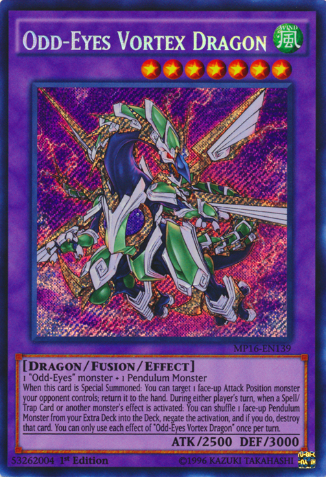 Odd-Eyes Vortex Dragon [MP16-EN139] Secret Rare | Devastation Store