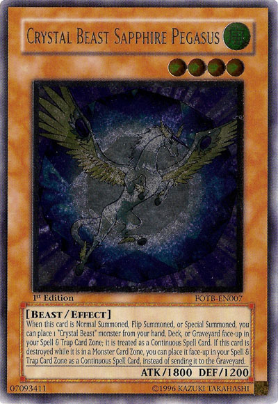 Crystal Beast Sapphire Pegasus [FOTB-EN007] Ultimate Rare | Devastation Store