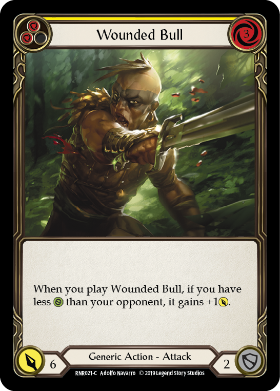 Wounded Bull (Yellow) [RNR021-C] (Rhinar Hero Deck)  1st Edition Normal | Devastation Store