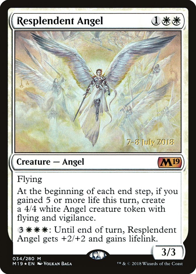 Resplendent Angel  [Core Set 2019 Prerelease Promos] - Devastation Store | Devastation Store