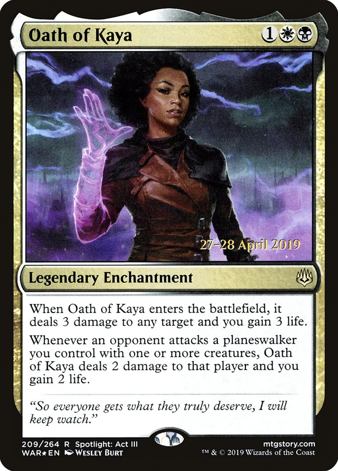 Oath of Kaya  [War of the Spark Prerelease Promos] | Devastation Store