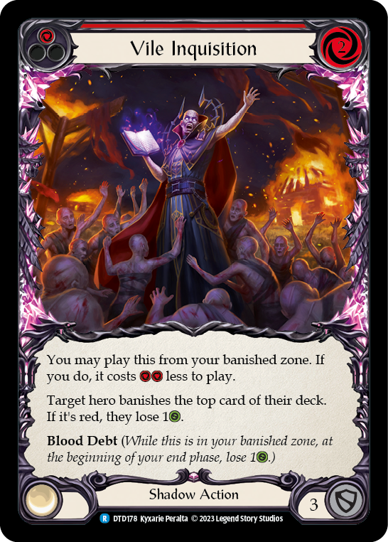 Vile Inquisition (Red) [DTD178] (Dusk Till Dawn)  Rainbow Foil | Devastation Store