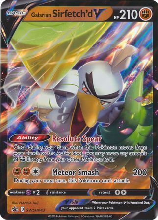 Galarian Sirfetch'd V (SWSH043) (Jumbo Card) [Sword & Shield: Black Star Promos] | Devastation Store