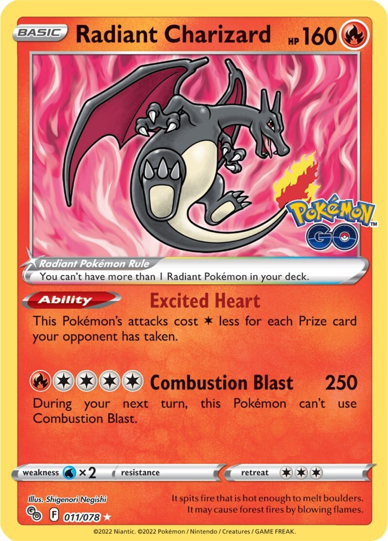 Radiant Charizard (011/078) [Pokémon GO] | Devastation Store