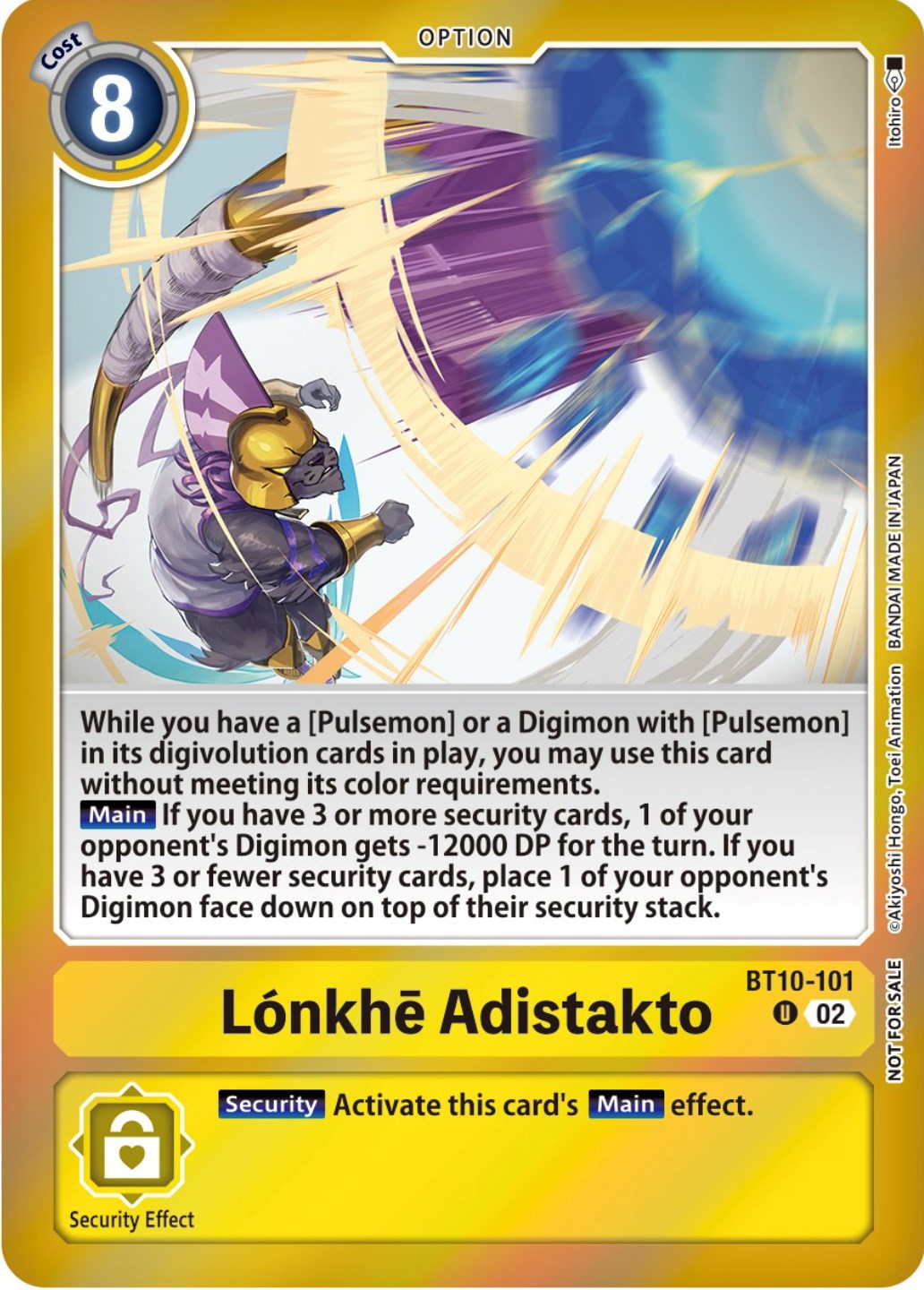 Lonkhe Adistakto [BT10-101] (Event Pack 5) [Xros Encounter Pre-Release Cards] | Devastation Store
