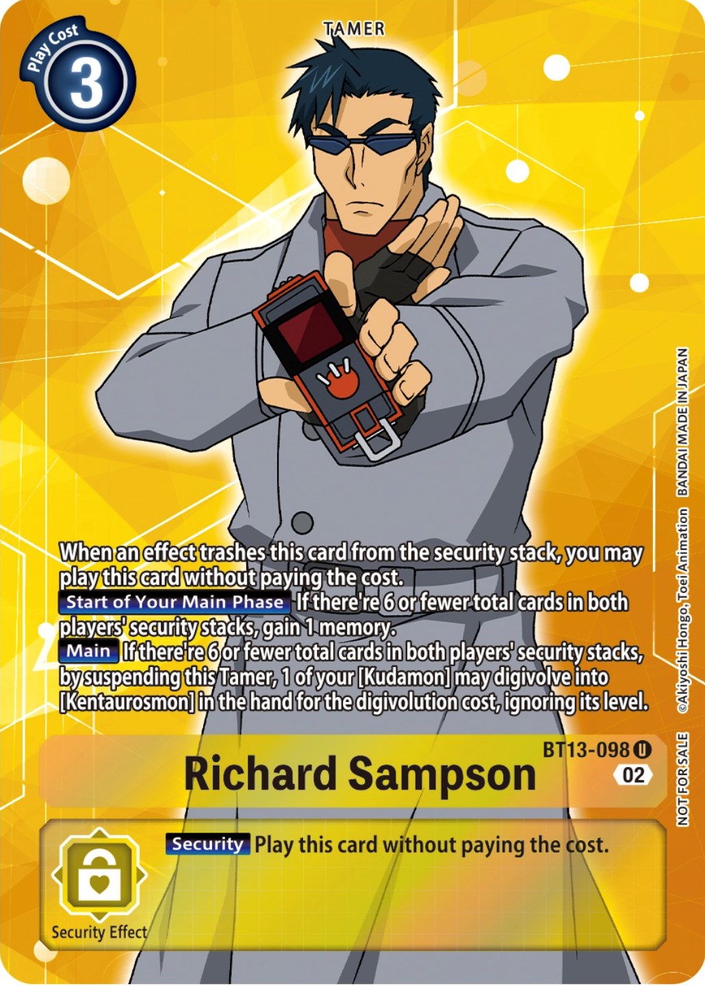 Richard Sampson [BT13-098] (Box Topper) [Versus Royal Knights Booster] | Devastation Store