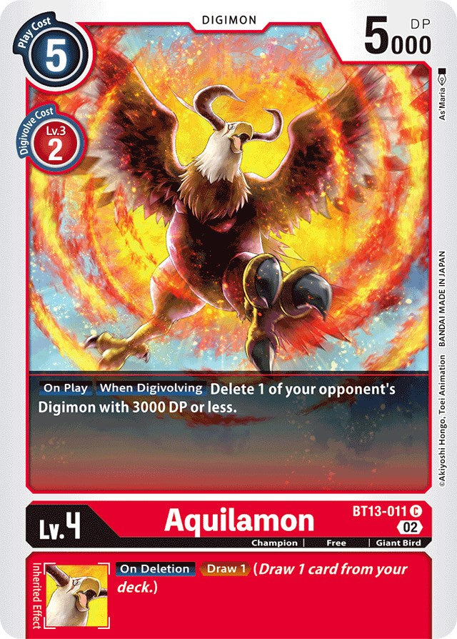 Aquilamon [BT13-011] [Versus Royal Knights Booster] | Devastation Store