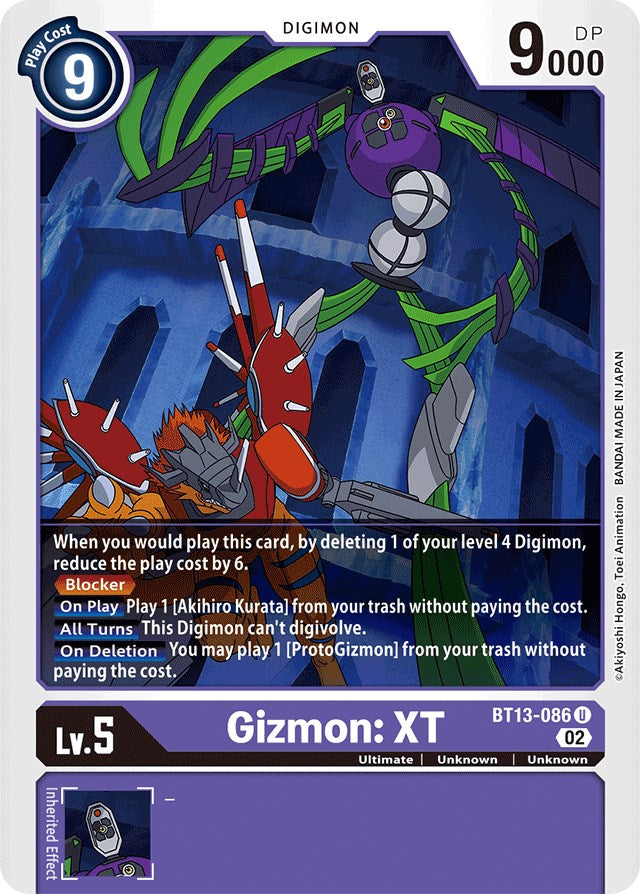 Gizmon: XT [BT13-086] [Versus Royal Knights Booster] | Devastation Store