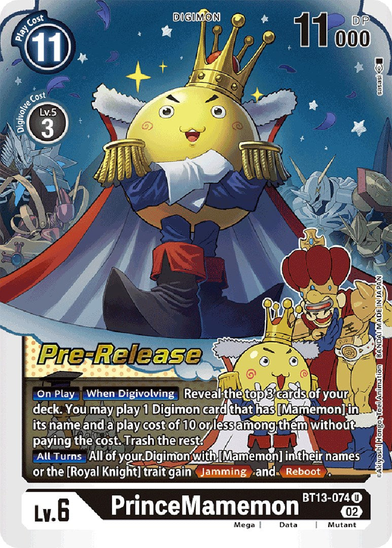 PrinceMamemon [BT13-074] [Versus Royal Knight Booster Pre-Release Cards] | Devastation Store