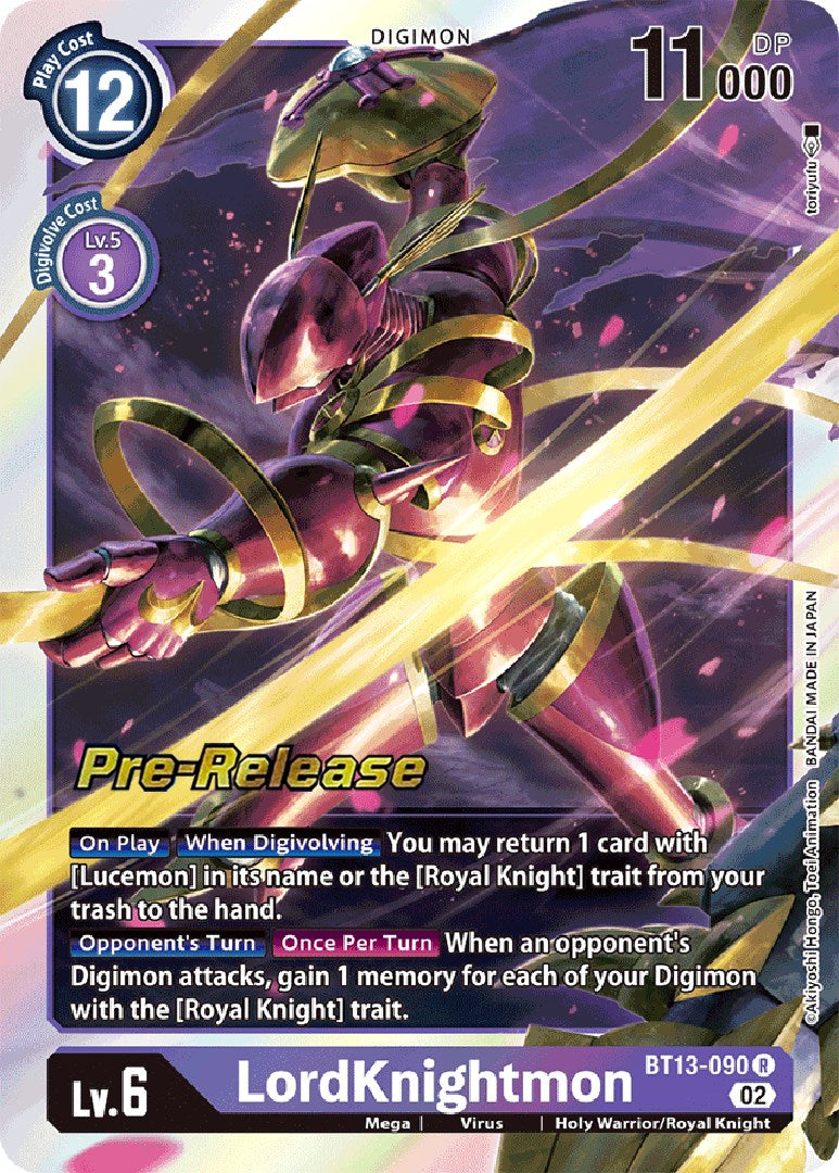 LordKnightmon [BT13-090] [Versus Royal Knight Booster Pre-Release Cards] | Devastation Store