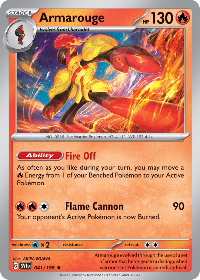 Armarouge (041/198) (Line Holo) [Scarlet & Violet: Base Set] | Devastation Store