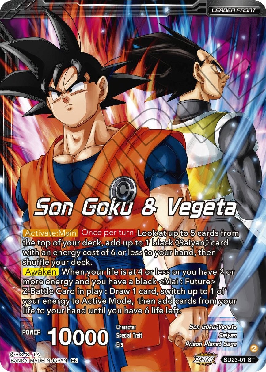 Son Goku & Vegeta // SSB Vegito, Shining Warrior (SD23-01) [Critical Blow] | Devastation Store