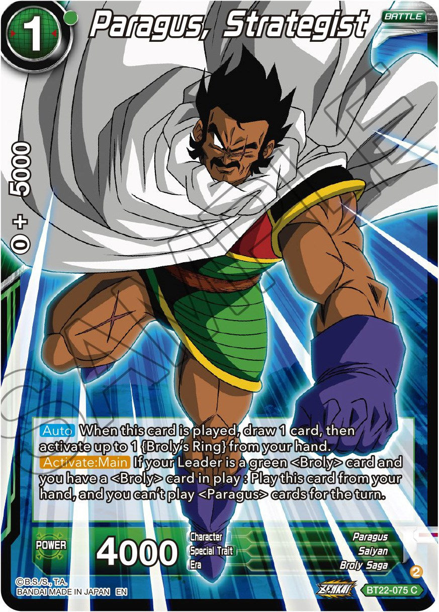 Paragus, Strategist (BT22-075) [Critical Blow] | Devastation Store