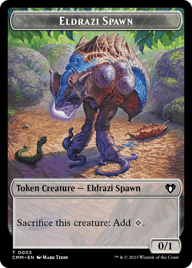 Eldrazi Spawn // Elf Druid Double-Sided Token [Commander Masters Tokens] | Devastation Store