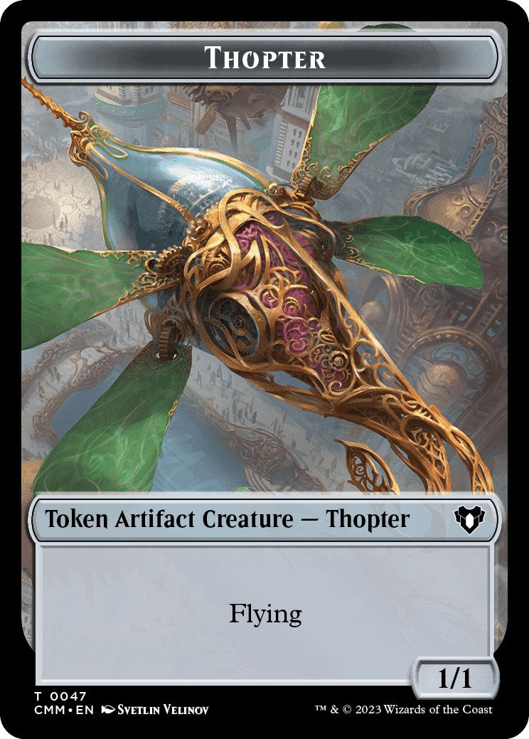 Thopter // Dragon (0021) Double-Sided Token [Commander Masters Tokens] | Devastation Store