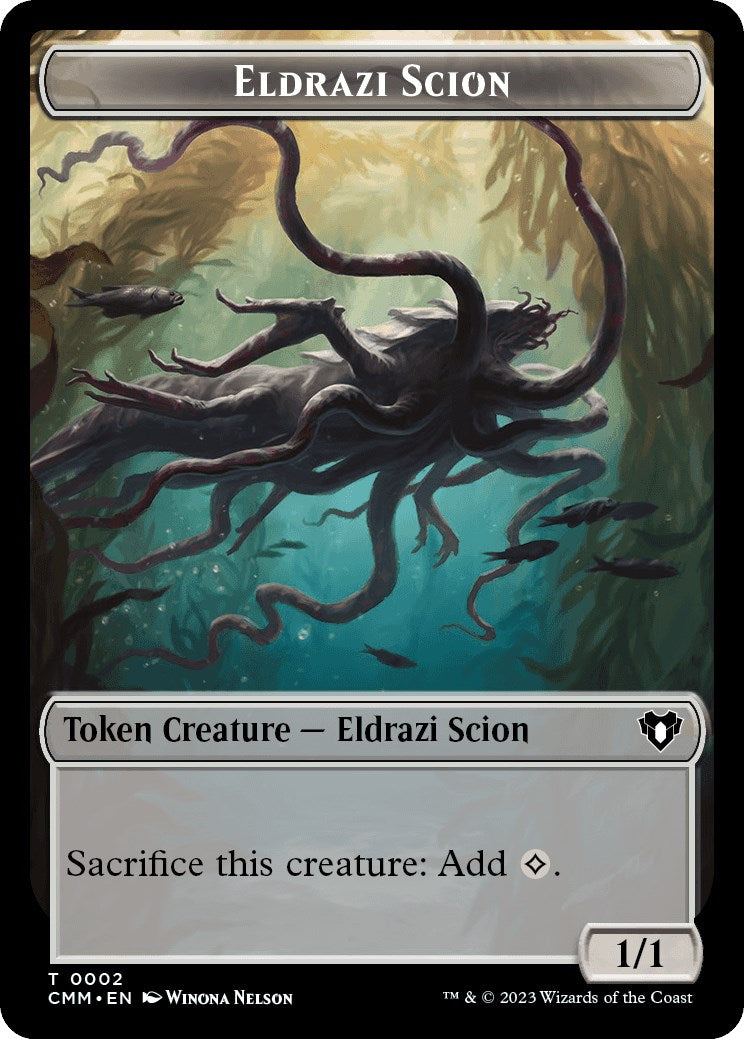 Eldrazi Scion // Stoneforged Blade Double-Sided Token [Commander Masters Tokens] | Devastation Store
