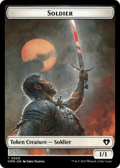 Soldier // Emblem - Ob Nixilis of the Black Oath Double-Sided Token [Commander Masters Tokens] | Devastation Store