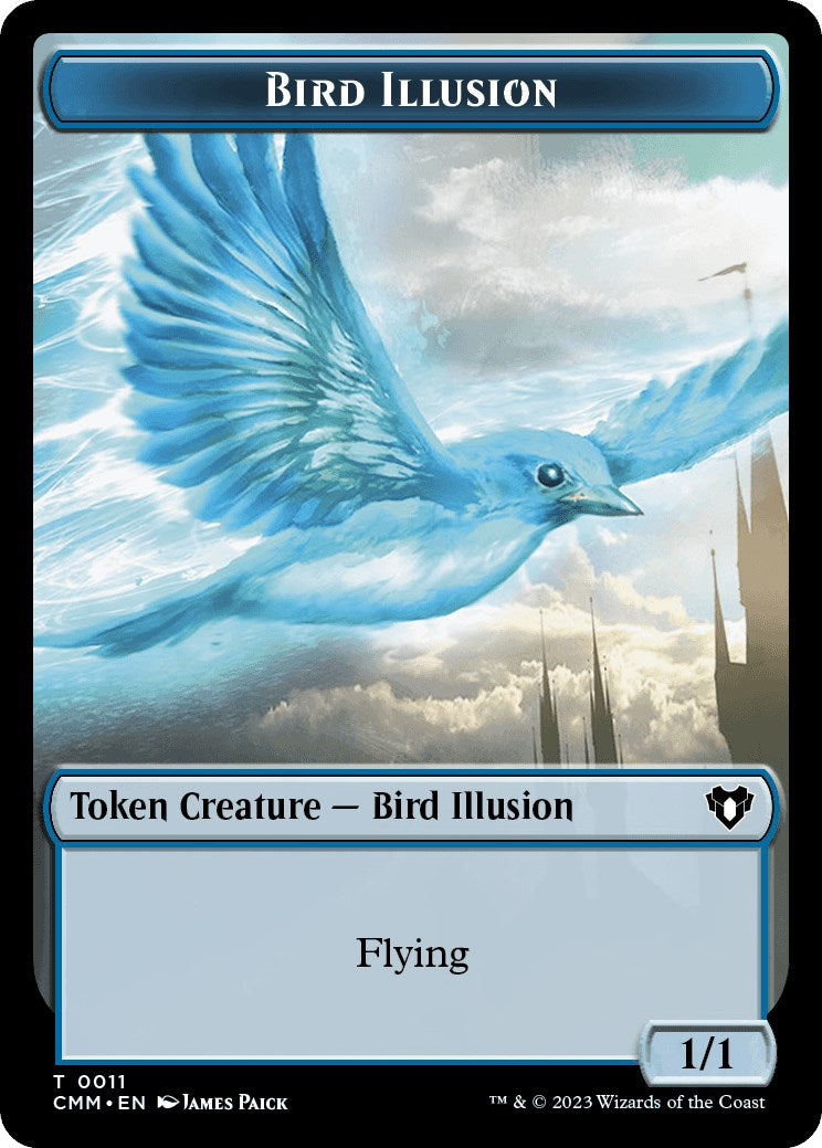 City's Blessing // Bird Illusion Double-Sided Token [Commander Masters Tokens] | Devastation Store