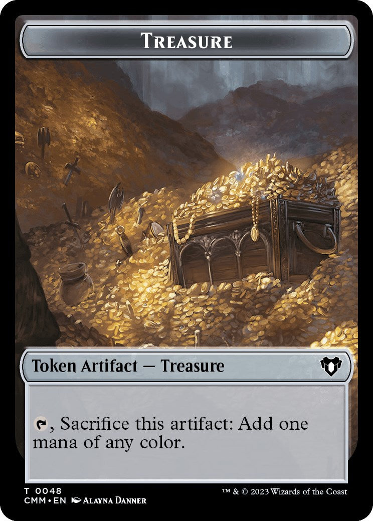 Treasure // Emblem - Teferi, Temporal Archmage Double-Sided Token [Commander Masters Tokens] | Devastation Store