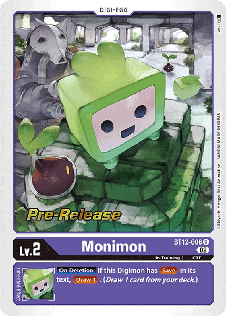 Monimon [BT12-006] [Across Time Pre-Release Cards] | Devastation Store