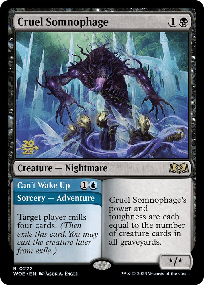 Cruel Somnophage // Can't Wake Up [Wilds of Eldraine Prerelease Promos] | Devastation Store