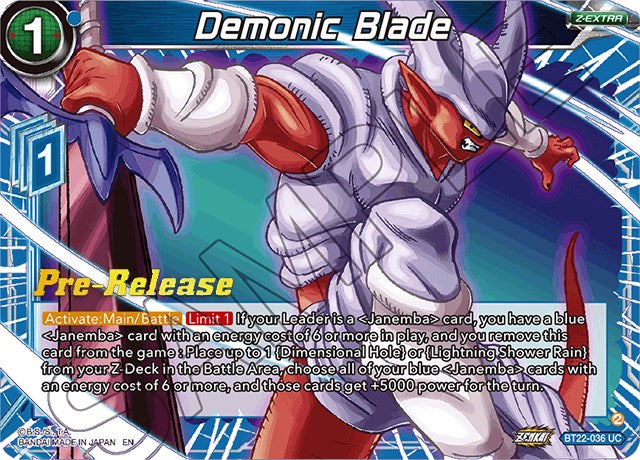 Demonic Blade (BT22-036) [Critical Blow Prerelease Promos] | Devastation Store