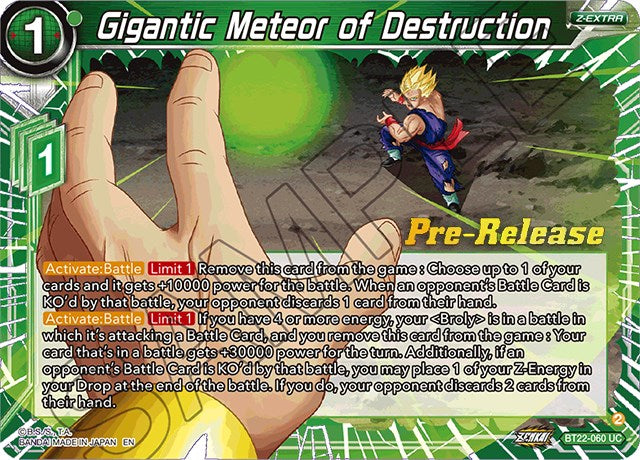 Gigantic Meteor of Destruction (BT22-060) [Critical Blow Prerelease Promos] | Devastation Store