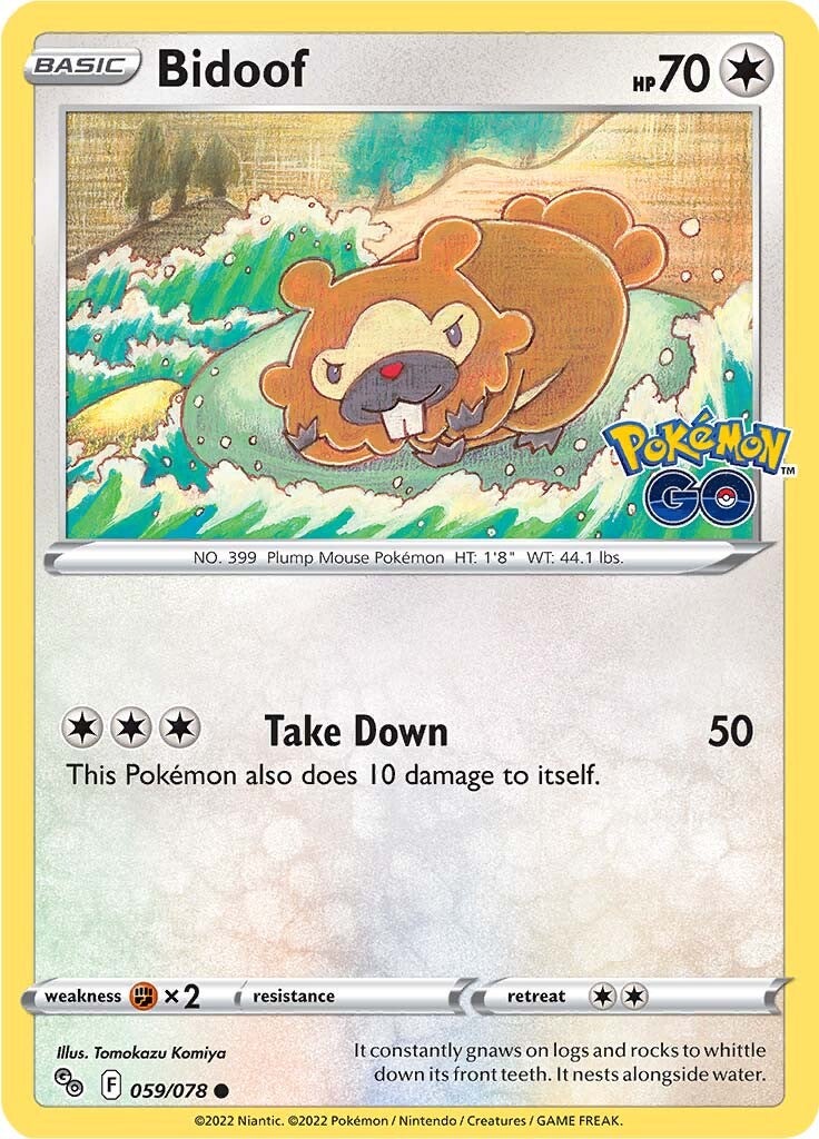 Bidoof (059/078) [Pokémon GO] | Devastation Store