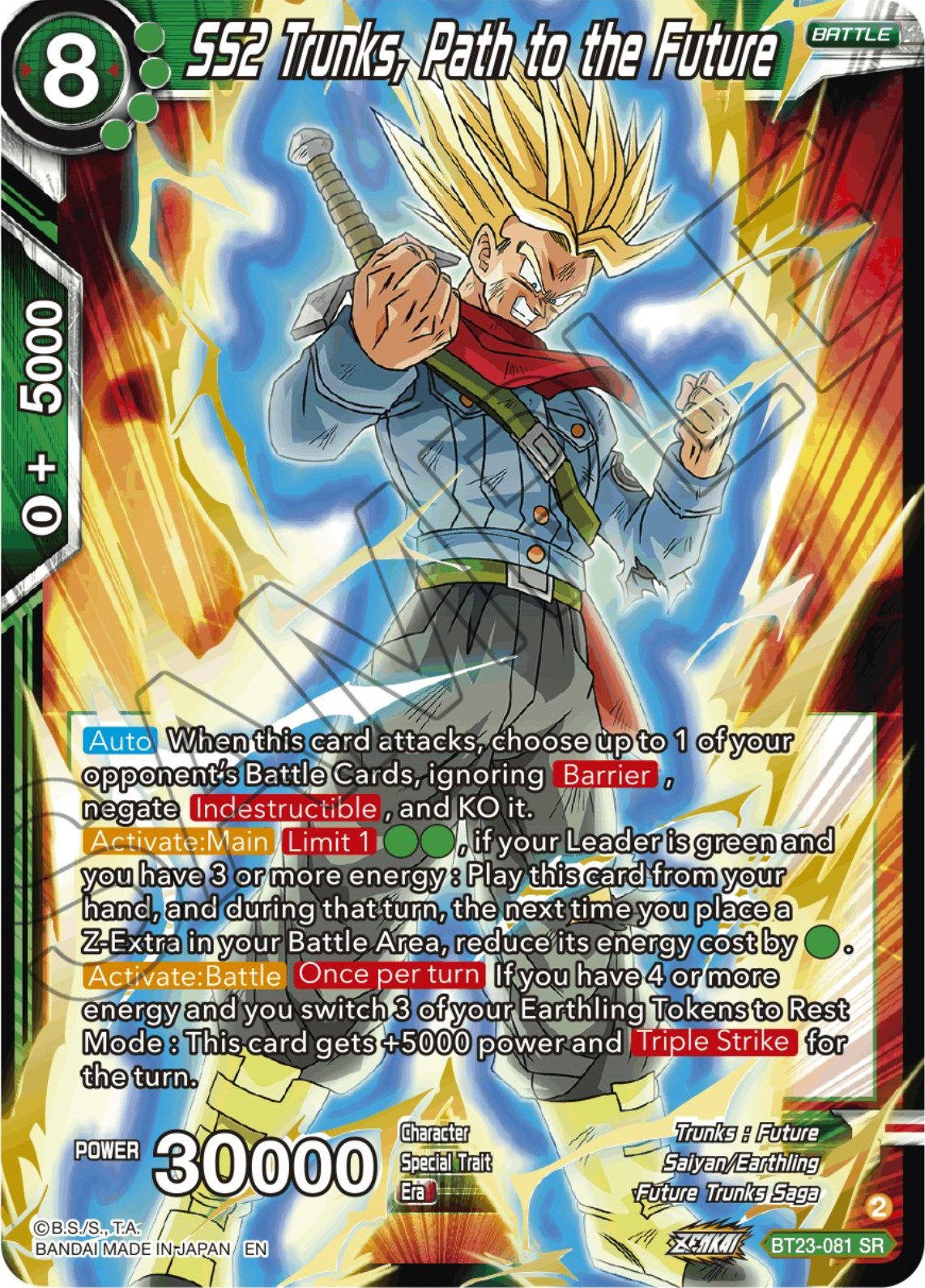 SS2 Trunks, Path to the Future (BT23-081) [Perfect Combination] | Devastation Store