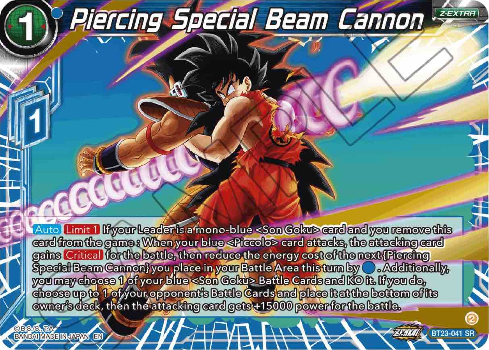 Piercing Special Beam Cannon (BT23-041) [Perfect Combination] | Devastation Store