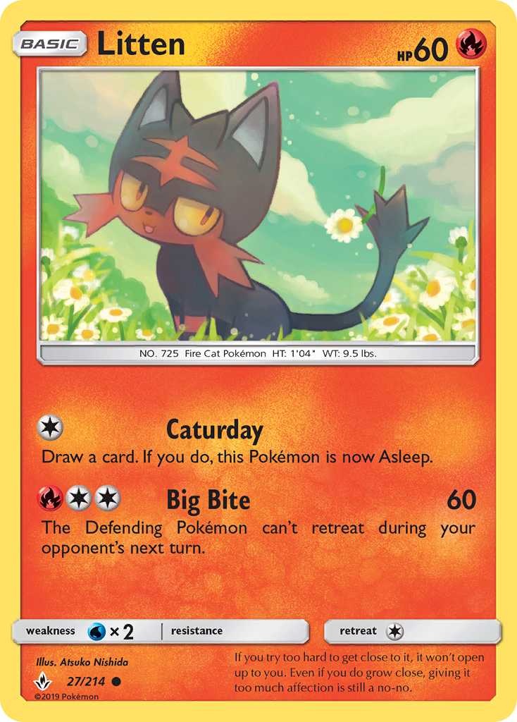 Litten (27/214) [Sun & Moon: Unbroken Bonds] | Devastation Store