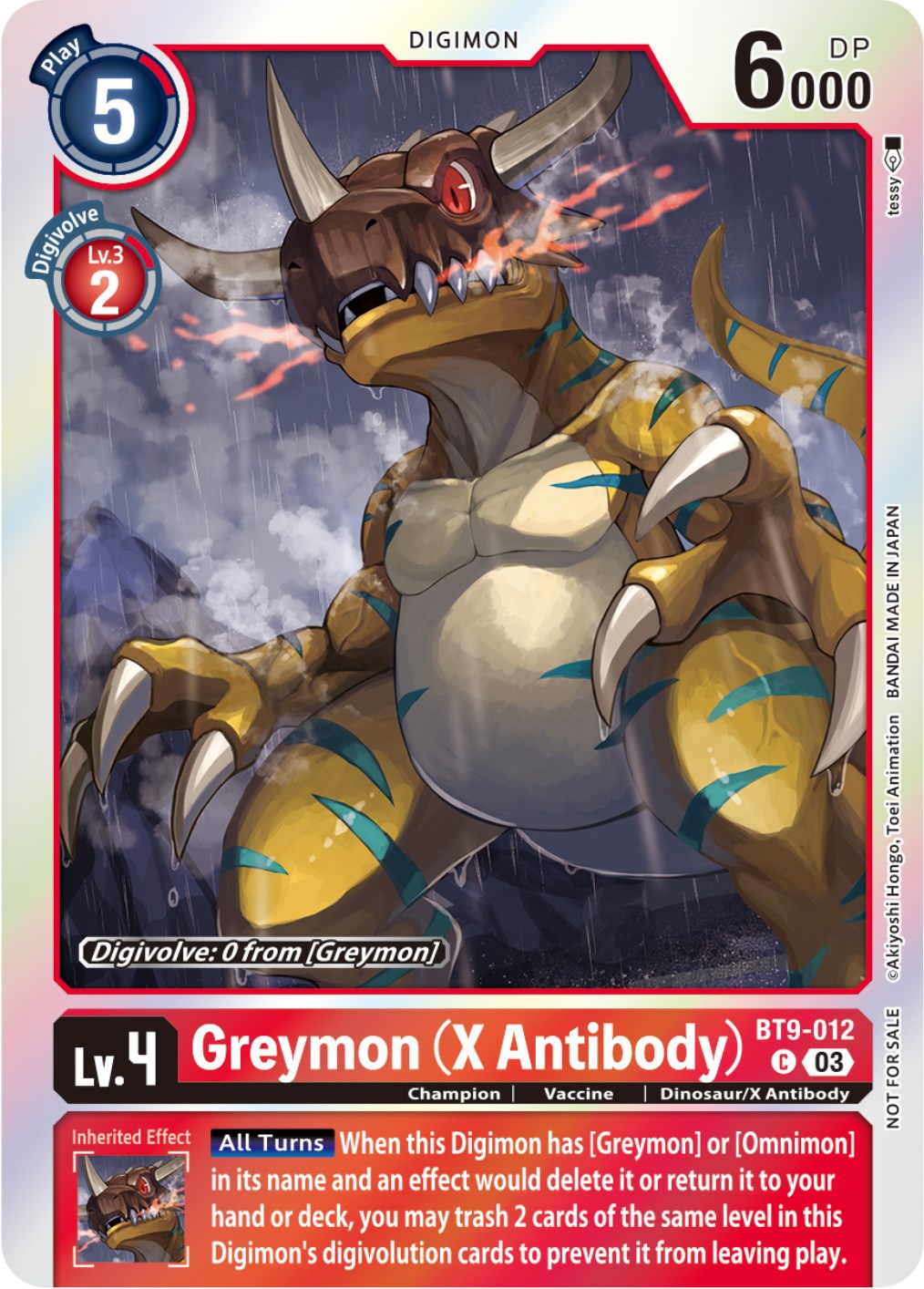 Greymon [BT9-012] (X Antibody) (Blast Ace Pre-Release Winner) [X Record] | Devastation Store