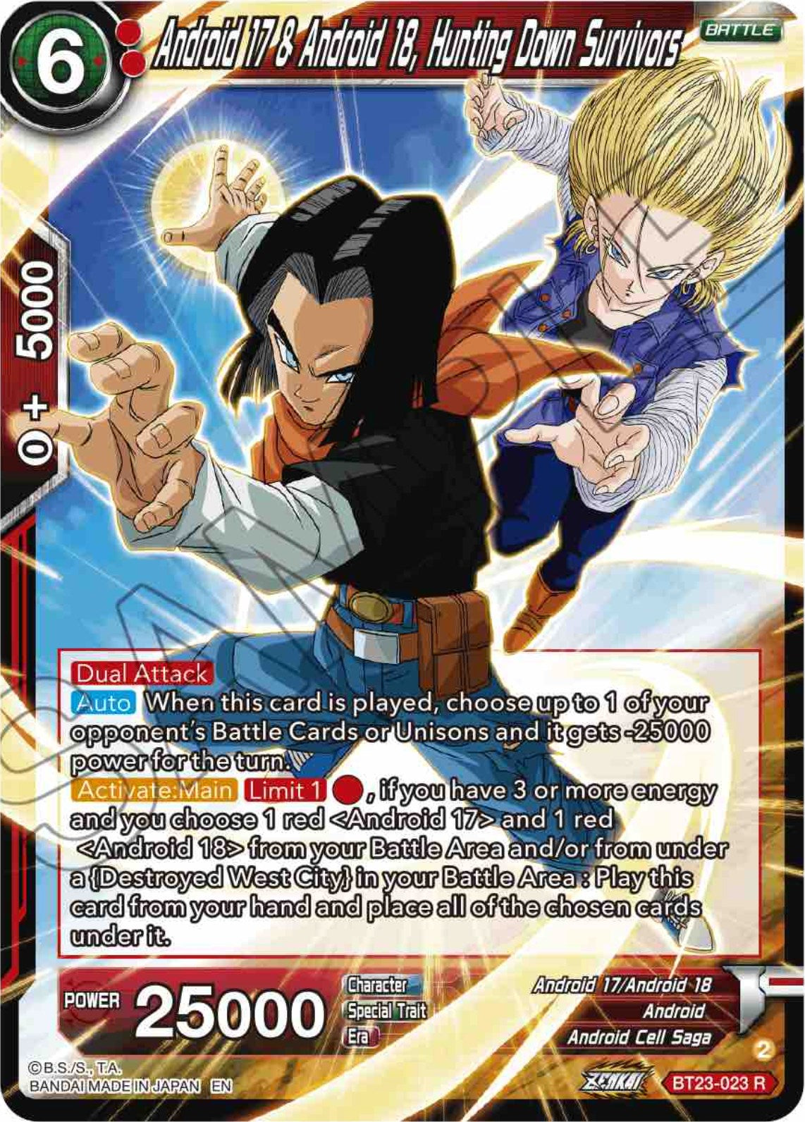 Android 17 & Android 18, Hunting Down Survivors (BT23-023) [Perfect Combination] | Devastation Store
